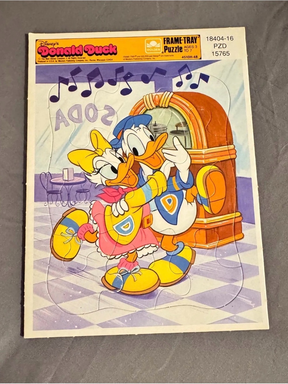Vintage Donald & Daisy Dancing Frame Tray Puzzle